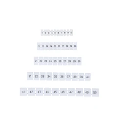 Zack Marker Strips With Standard Numbering With Blank for UK and ST and PT DIN Rail Terminal Blocks ZB4 ZB5 ZB6 ZB8 ZB10  10Pcs