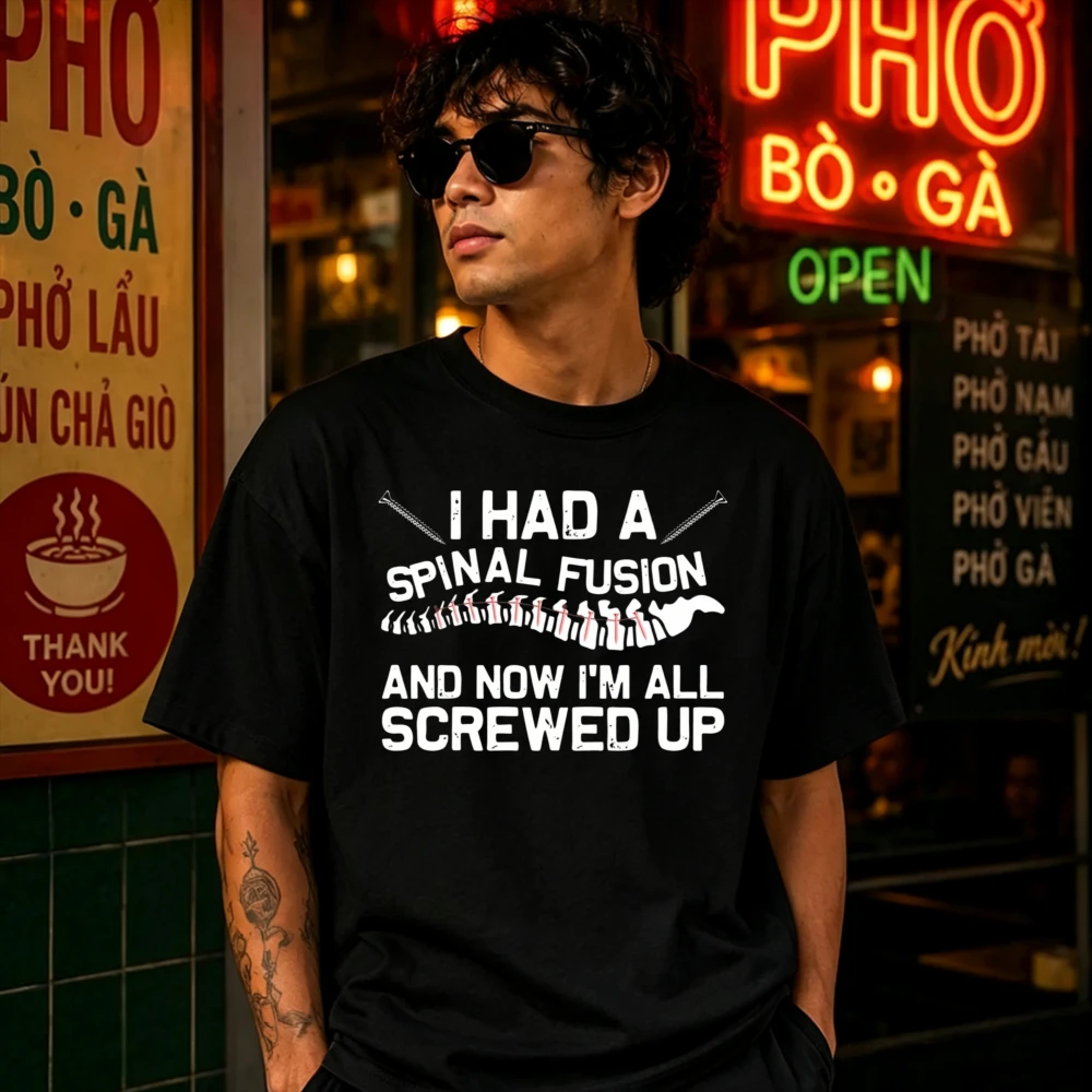 Scoliosis Spinal Fusion Back Surgery Recovery Unisex Shirt Gift - Picture 1 of 5
