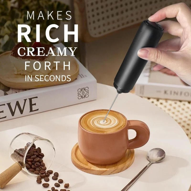 

Rechargeable stirrer suitable for coffee, detachable stainless steel suitable for beverages, latte, cappuccino, eggs