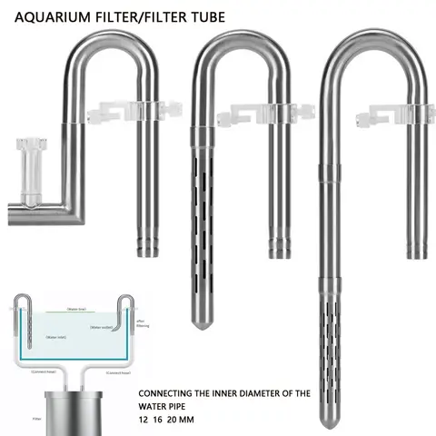 Aquarium Filter Tube Inlet and Outlet Water Oil Removal Film Microporous Anti Fish and Shrimp Filter Fish Tank Supplies