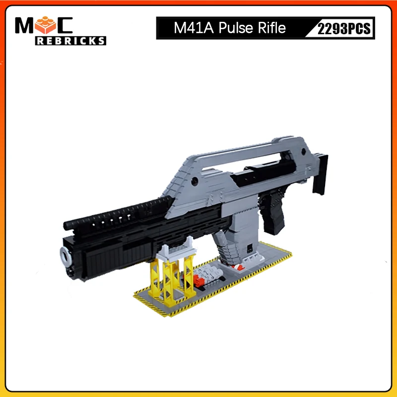 MOC Film Military Serie M41A Pulse Rifle Science Fiction Bausteine Pistole Originalität Ziegel Modell Set DIY Weihnachten Geschenke