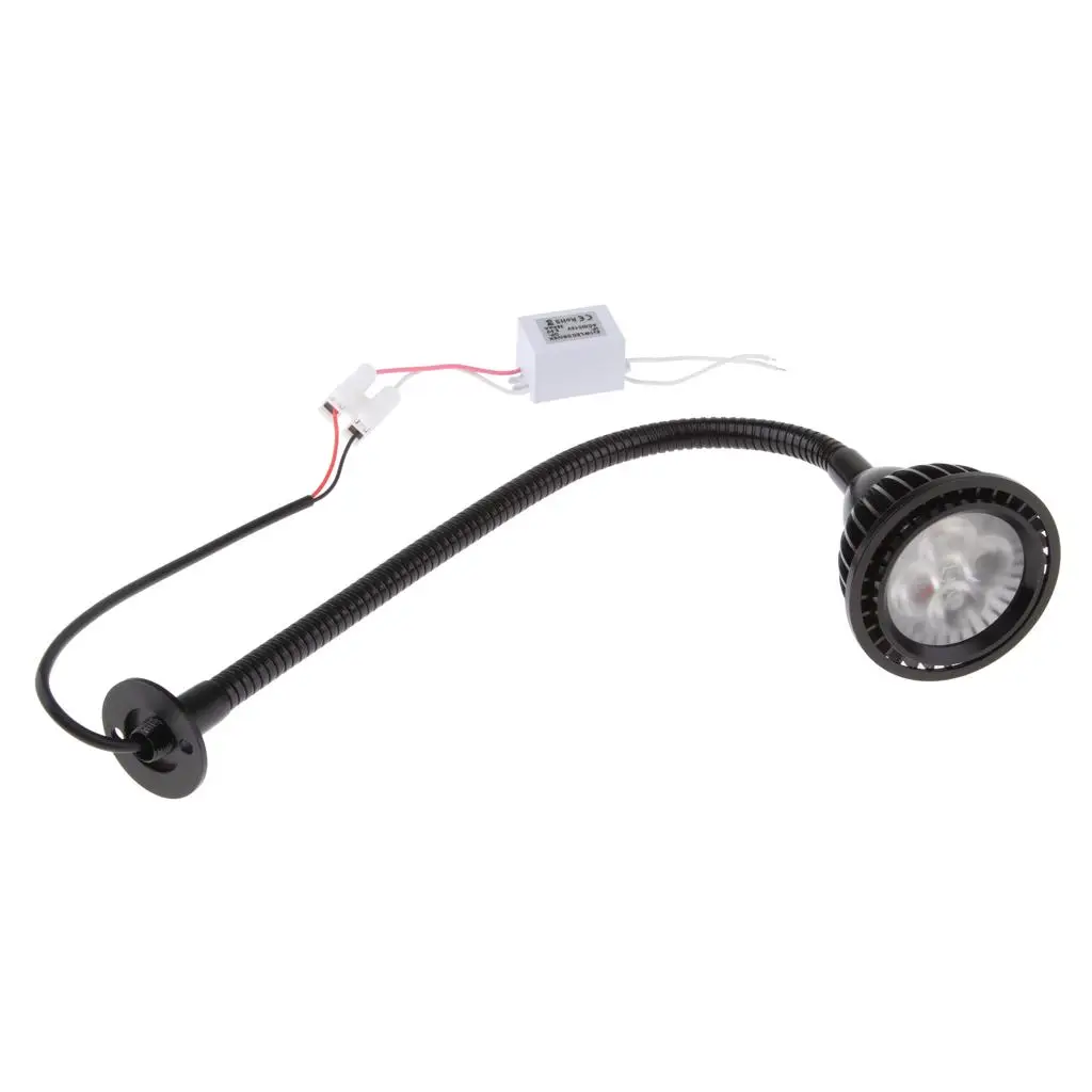 Luz de lectura LED con cuello de cisne - 5W, 12V, 6000K, tabla/luz para barco