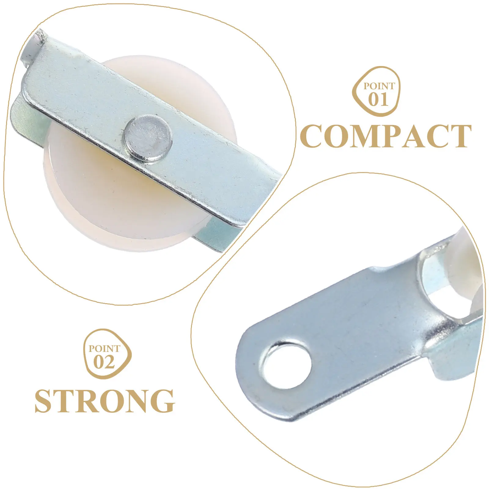 4 Pack Outdoor Umbrella Repair Kit Sliding Door Window Single Wheels Parasol Rope Pulley For Patio Umbrella Parasol Replacement