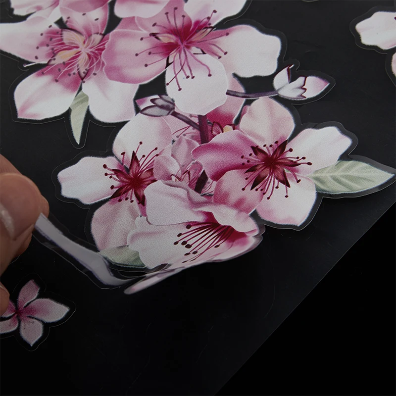 

1Set Pink Cherry Blossom Floral Waterproof Vinyl Sticker for Car Motorcycle Bumper Window iPad