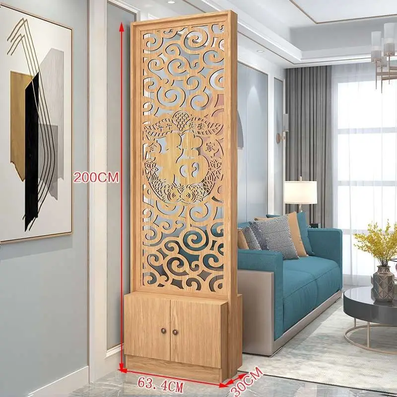 

Screen partition decoration living room simple modern new Chinese style solid wood living room shoe cabinet integrated household