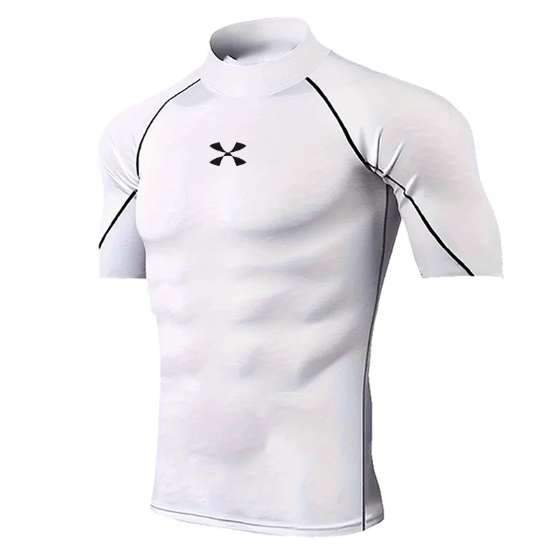 Men Running Compression T-shirt Short Sleeve Sport Tees Gym Fitness Sportshirts Male Jogging Tracksuit Homme Athletic Shirt Tops view 6