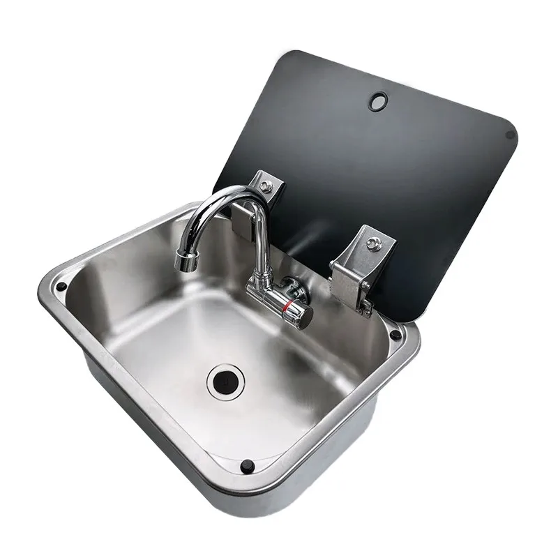 

RV special cover sink, trailer modified 304 stainless steel small size vegetable basin basin