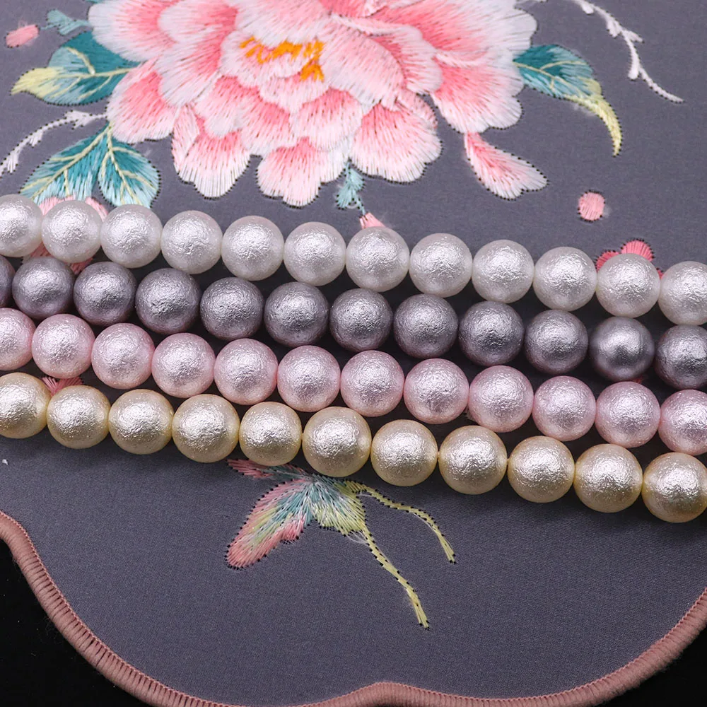

Exquisite Colored Round Glass Imitation Pearl Straight-hole Loose Beads 12x12mm DIY Necklace Earring Jewelry Making Supplies