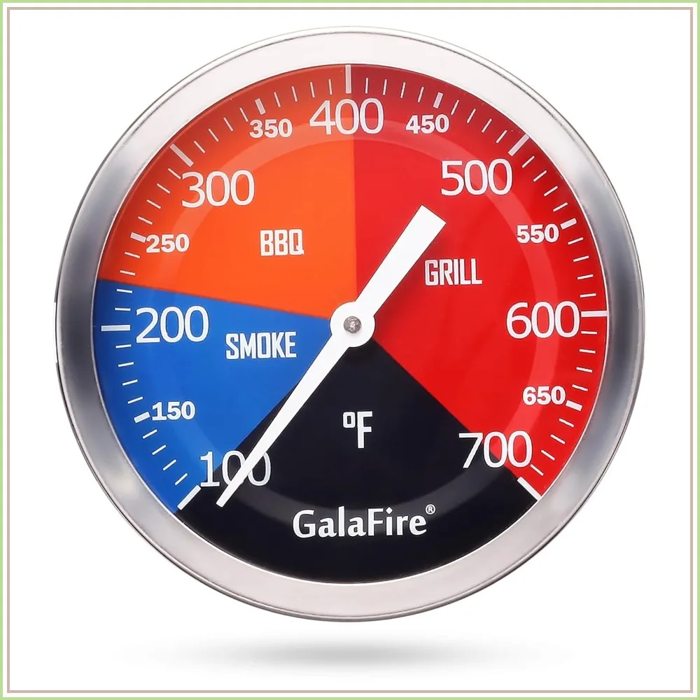 3 3/16 Inch BBQ Temperature Gauge for Smoker, Large Dial Grill Thermometer, 100-700°F