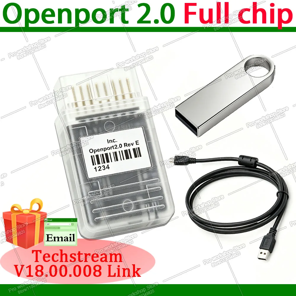 Tactrix Openport 2.0 ECU Chip Tuning Tool Full Chip Open Port J2534 ECU Flash OBD2 Connector Multi-Brand Car Techstream V18 NEW