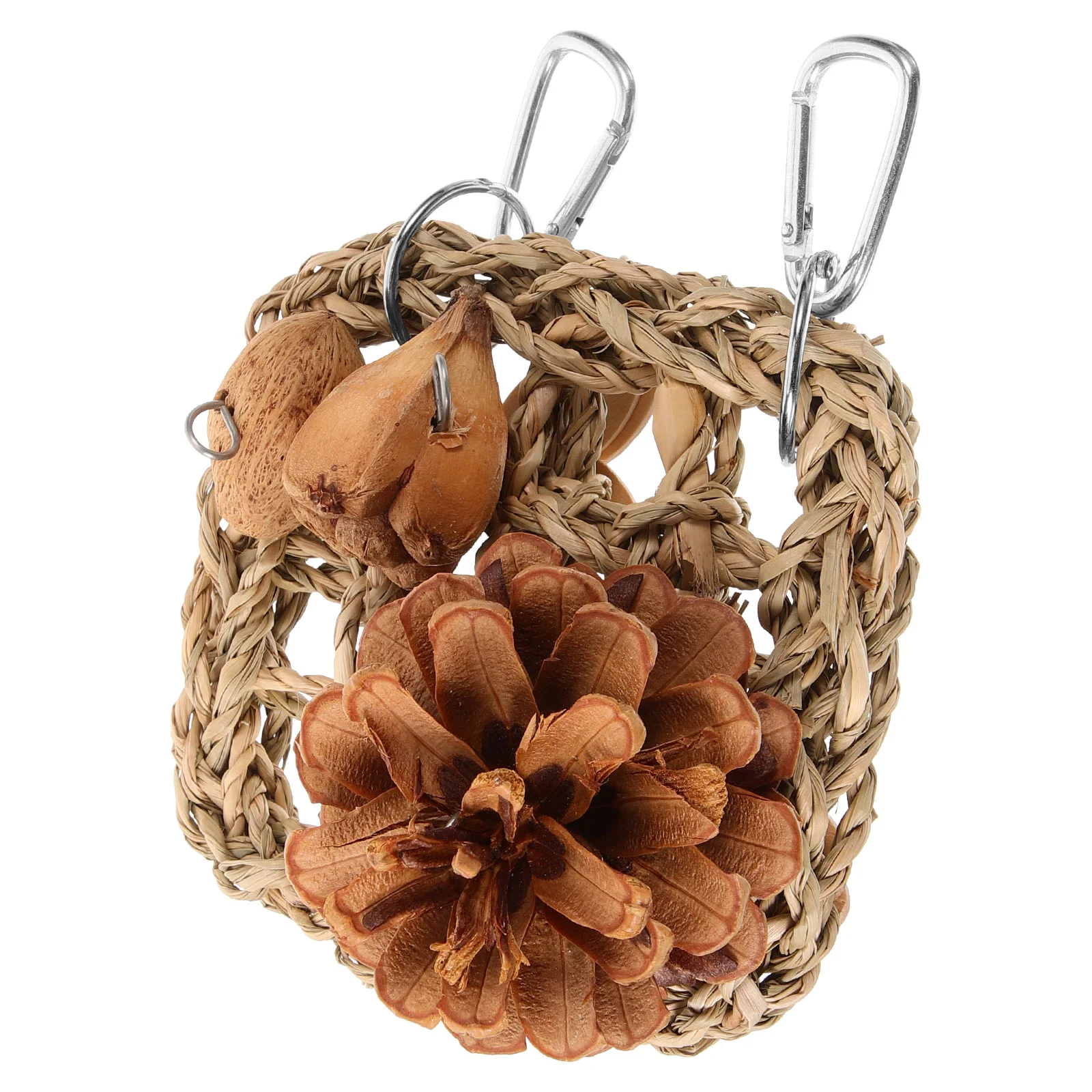 Parrot Toy Parakeet Net Parrots Hammock Climbing Cockatiel Ladder Pine Cones Guinea Pig Stand Hanging Bird Netting
