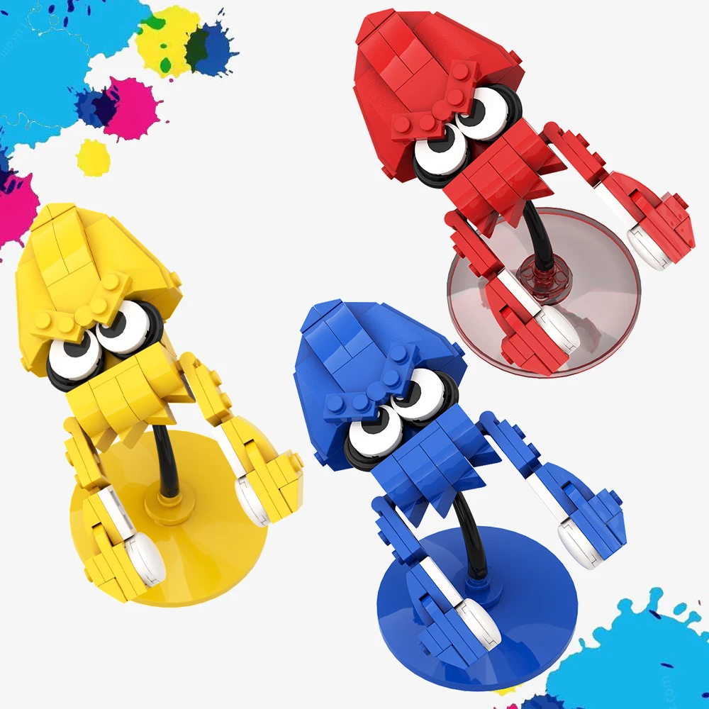 Gobricks Splatooned Squid Building Block Original Innovative Design Kawaii Assembly Bricks Model Education Toy For kids gift