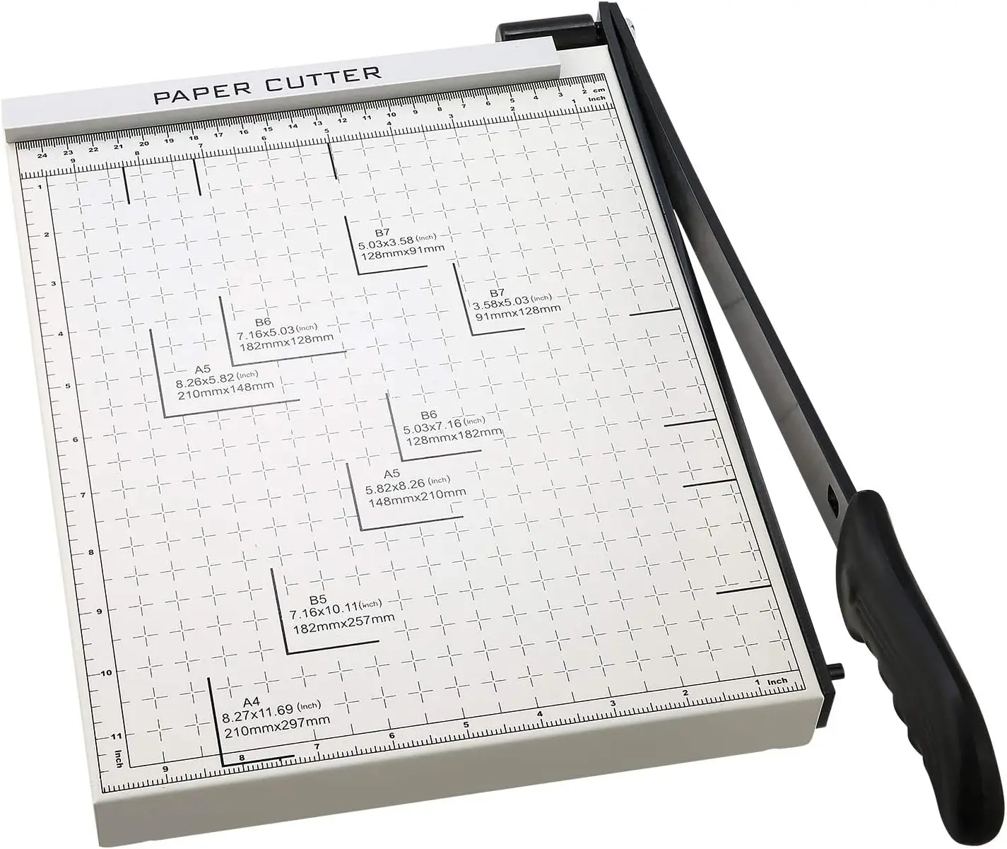 Professioneller Papierschneider, Fotoschneider, Hebel-Schneidemaschine für Fotos, Papier, Karton, A4, Weiß