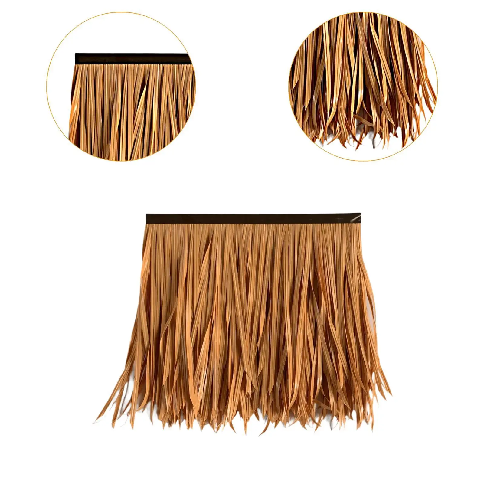 50 سنتيمتر x 50 سنتيمتر لهب القش الاصطناعي سقف القش مادة البولي ايثيلين شريط الزخرفية كوخ العشب
