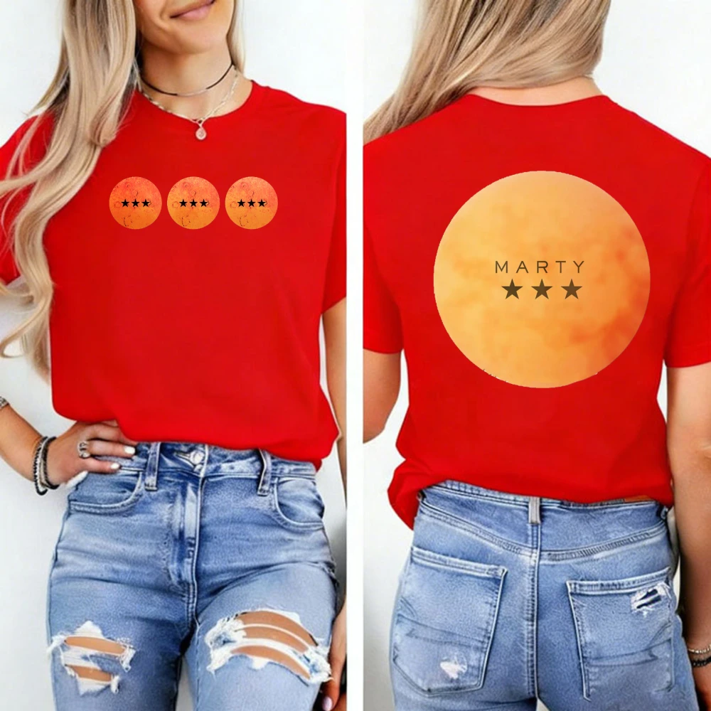 Marty Supreme T Shirt Timothée Chalametunisex Three Starry Orbs Backed Minimalist Blending Anime Nostalgia Indie Film Edge Tee
