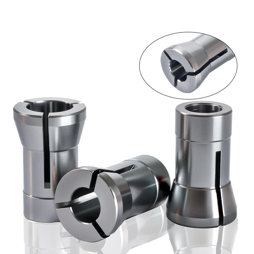 6pcs/set Trimmer Collet Chuck Adapter Split Bushing Converters For Engraving Machine Wood Router Woodworking Tools