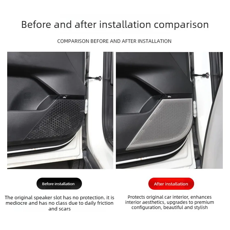 For GAC GS3 Emzoom Door Speaker Covers & Dashboard Side and Center Speaker Covers Protective Grille Pack