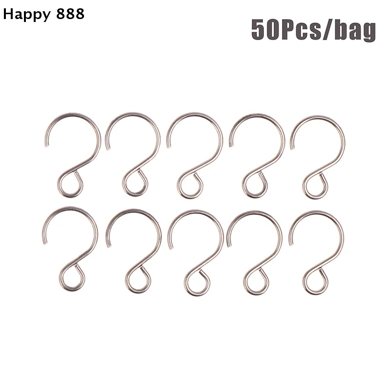 50-Piece Silver S-Hook Crystal Connectors For Chandeliers & Hanging Pendants