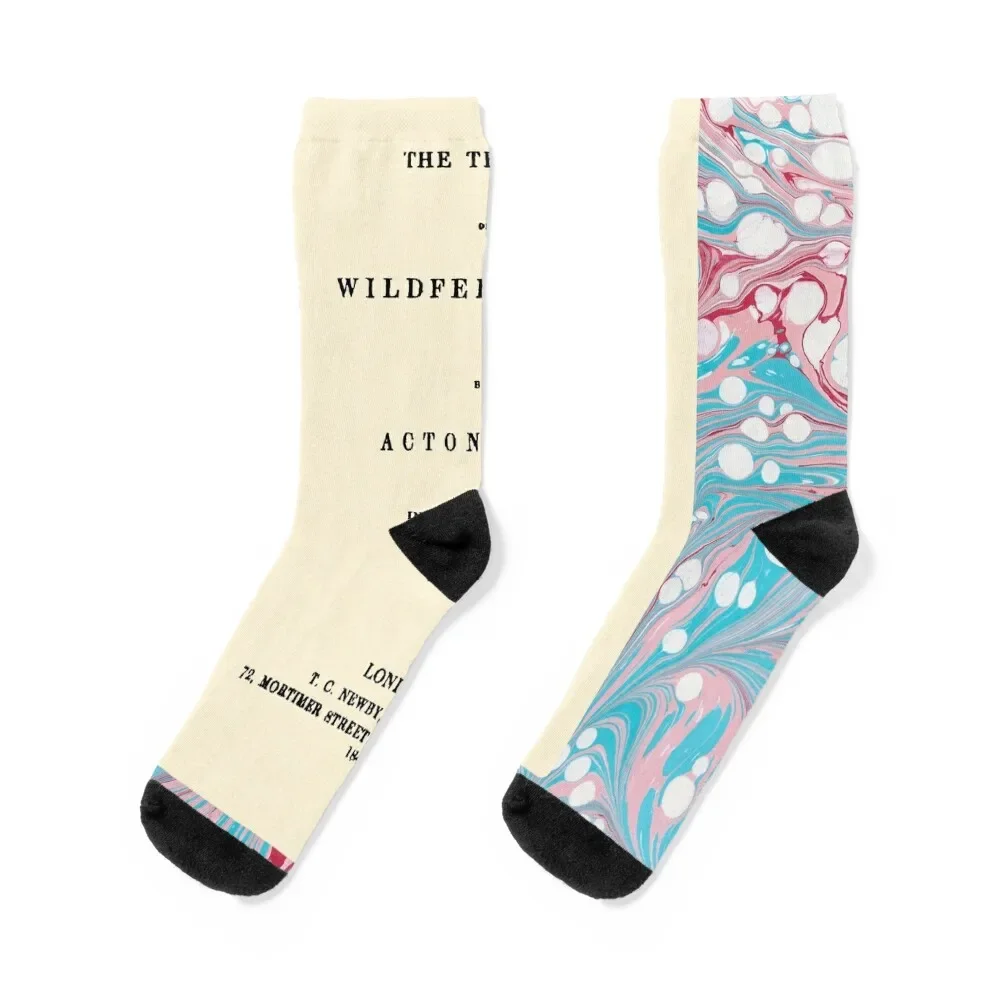 

First Edition: Anne Bronte The Tenant of Wildfell Hall Socks with print gym short men cotton high quality Socks For Men Women's
