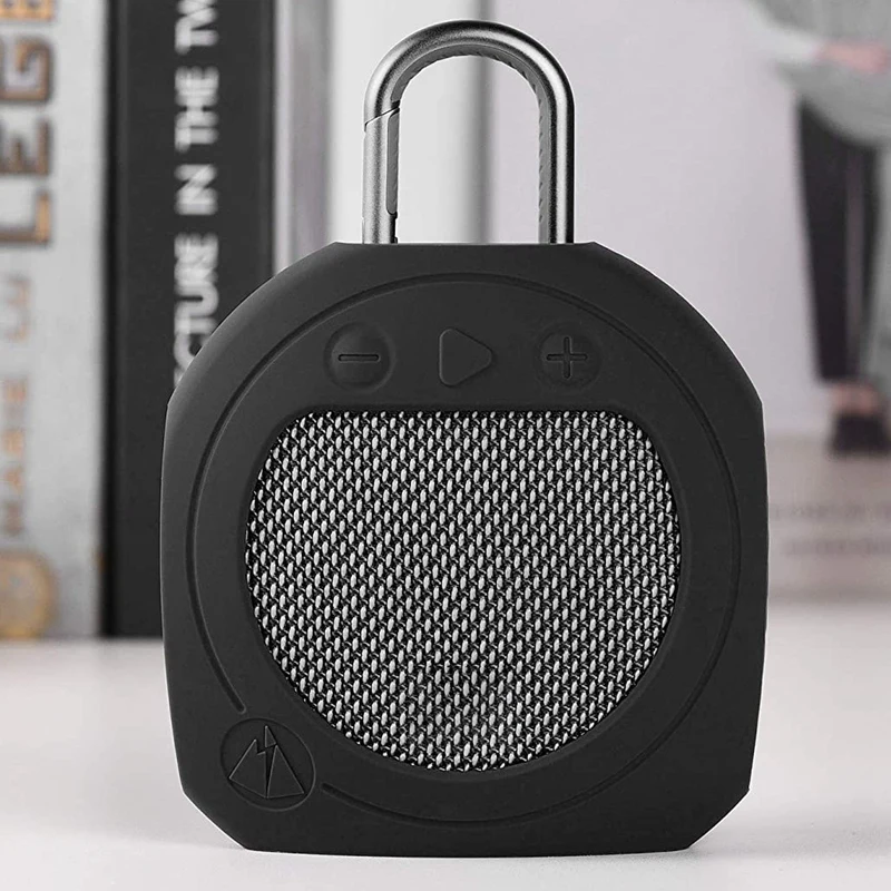 ซิลิโคนป้องกันสุดฮอตแบบตั้งได้เคสพกพาสำหรับคลิปหนีบ JBL 3กันน้ำได้สีดำลำโพงบลูทูธ