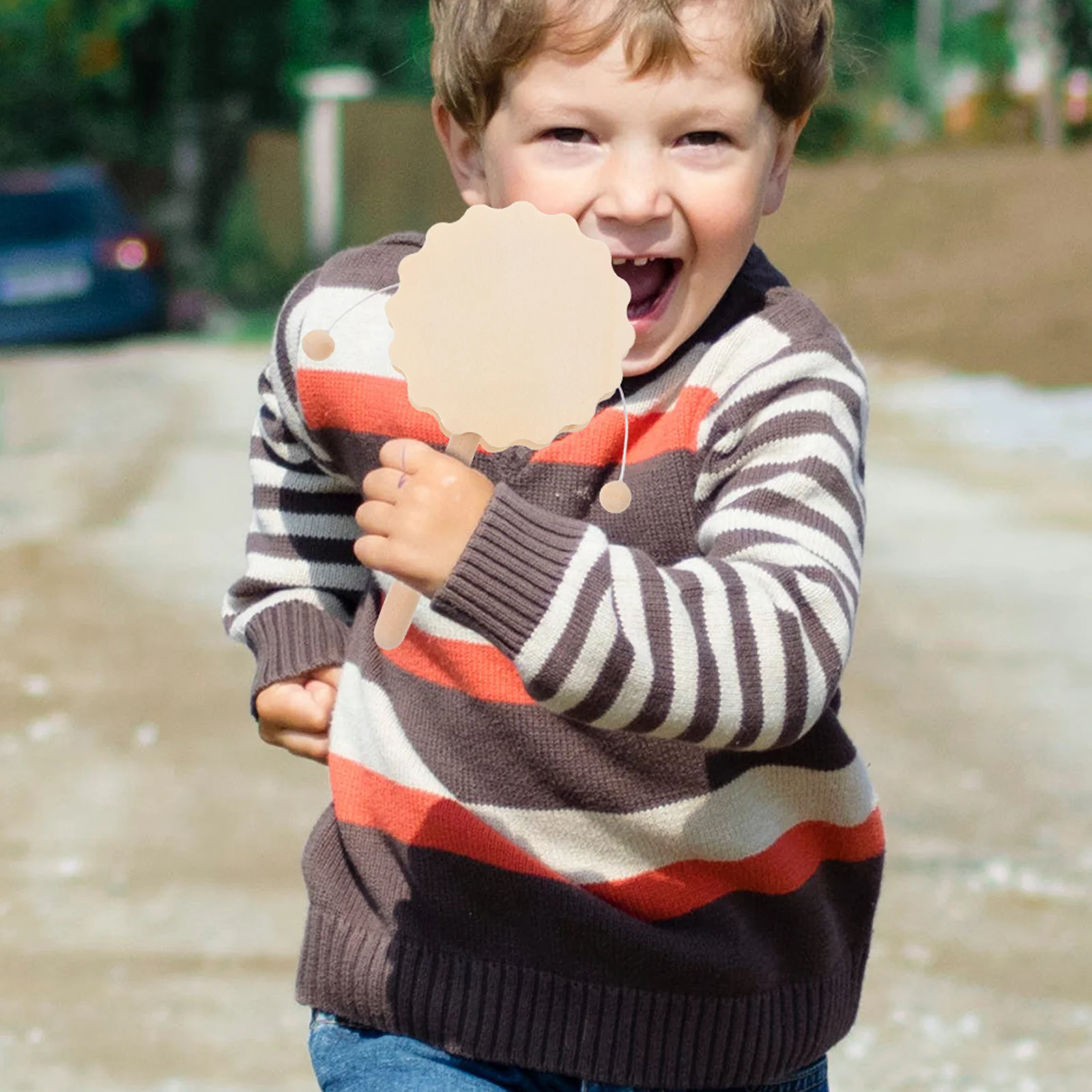 4-delige ongeverfde rammelaar-trommel houten doe-het-zelfkit voor kinderen creatief schilderen speelgoed handgemaakte decor ambachtelijke activiteit leermiddel