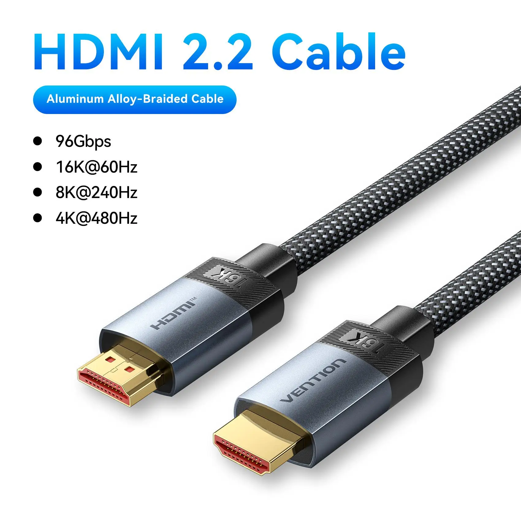 Vention HDMI-kabel 16K60Hz Ultra High Speed 96Gbps Kabel voor Laptop TV Box PS5 Xiaomi Dolby Vision HDCP2.3 8K240Hz HDMI2.2 Kabel