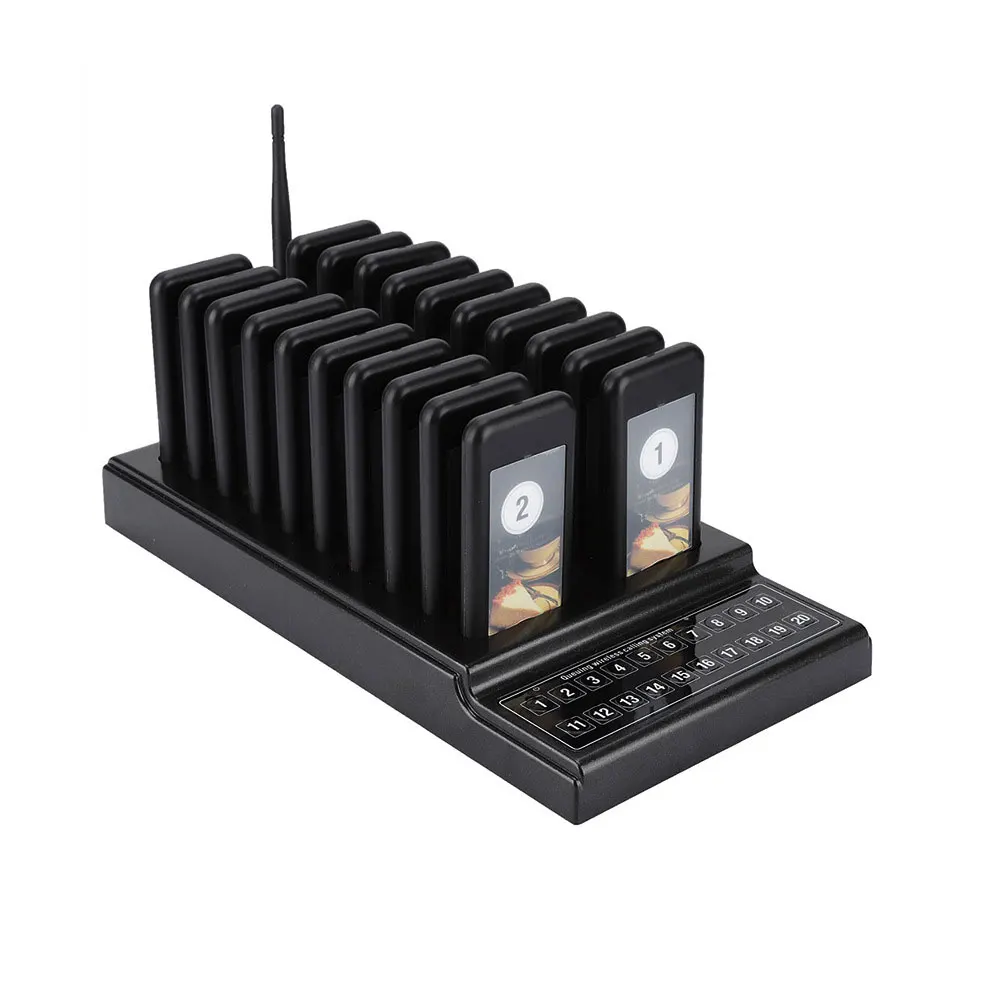 SU-68G 20-channel Queuing Wireless Calling System Wireless Pager System With 20 Pagers For Coffee Shops