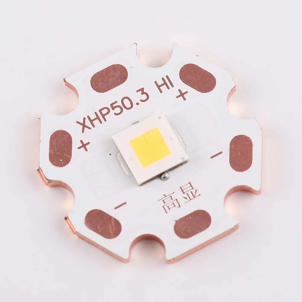 مصابيح يدوية قوية بلمبة 3HI: تقييم شامل لـ XHP50.3 HI R9050 CRI 18 واط، 1600 لومن، مع لوحة MCPCB نحاسية من Convoy