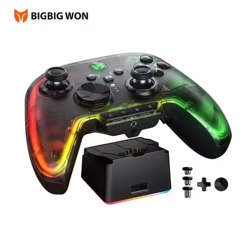 BIGBIG WON Rainbow 2 Pro Wireless Game Controller Apex Anti-curve Hall Trigger 2.4G Bluetooth Gamepad For PC/ Switch/ANDROID/IOS