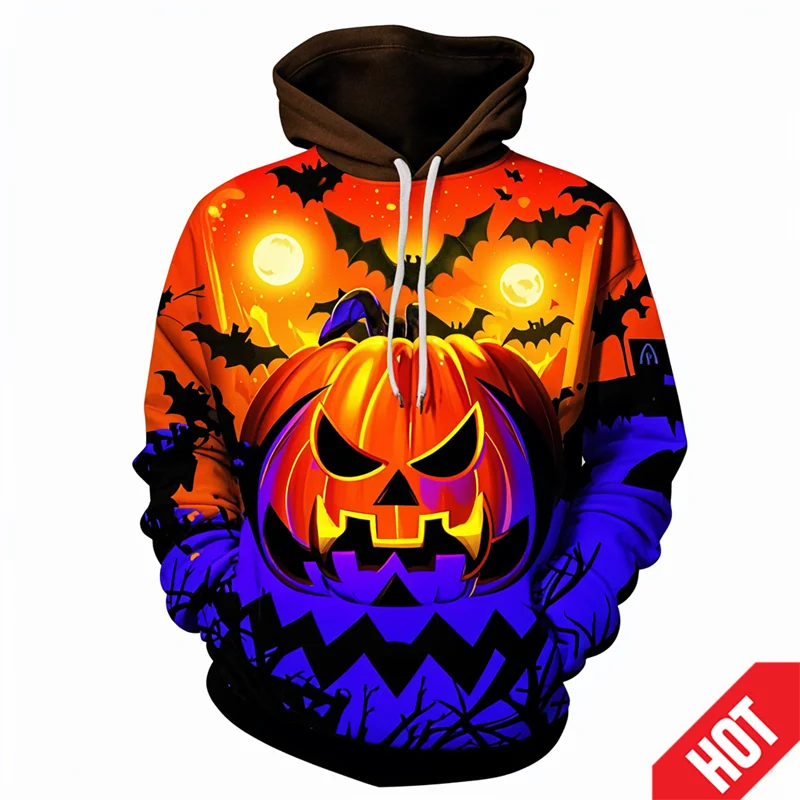 

Halloween Fashion Pumpkin Design 3D Printed Hoodie Sweatshirt Men's Women's Terror Fun Pullover Hip Hop Hoodies Cool Kids Hoody