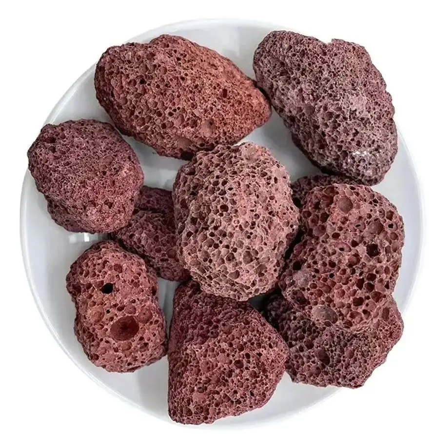 100g Natural Porous Red And Black Volcanic Rock Original Stone  Biological Balls Bio filter For Aquarium