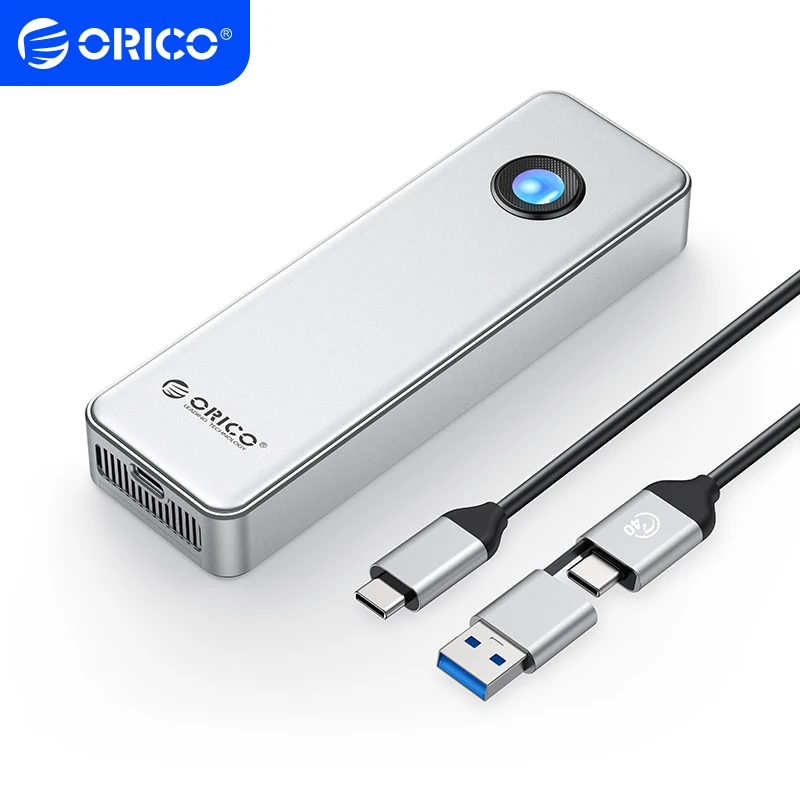 ORICO RGB 20Gbps USB4 M.2 SSD Enclosure 8TB with with Cooling Fan PCIe4.0 NVME Enclosure Aluminum Compatible Thunderbolt 3/4