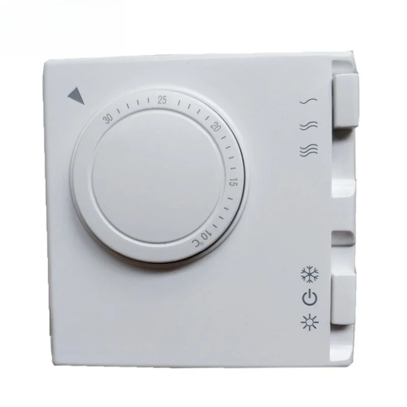 

T125AAC-JS0 Mechanical dial thermostat switch panel for fan coil unit