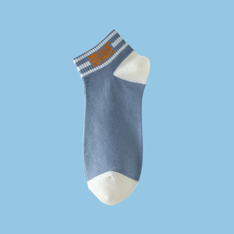 Chaussettes d'été en coton pour hommes, tube court, évac80-l'humidité, mince, marée de sport, nouvelle mode, 2/5 paires