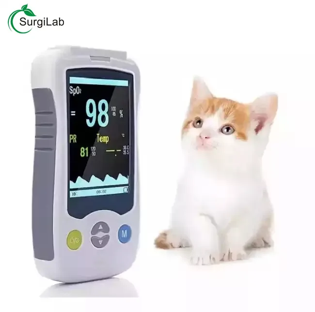 2.4 Inch LCD Portable Handheld Spo2 Probe Veterinary Equipment Vet Pulse Oximeters For Animal