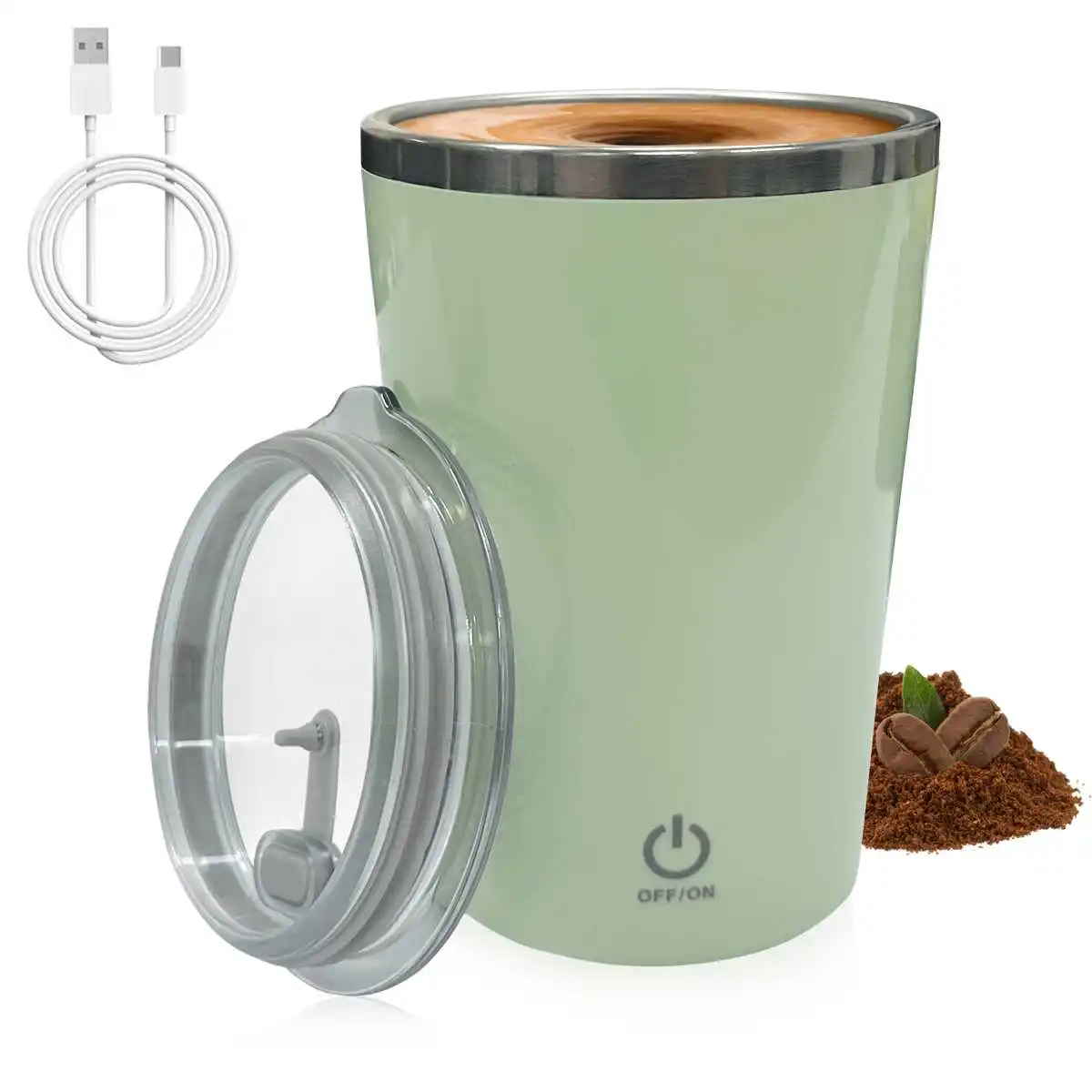 Pink USB Charging Mixing Cup Household Portable Electric Soybean Milk Milkshake Cup Transparent Water Cup Coffee Cup Office Mug