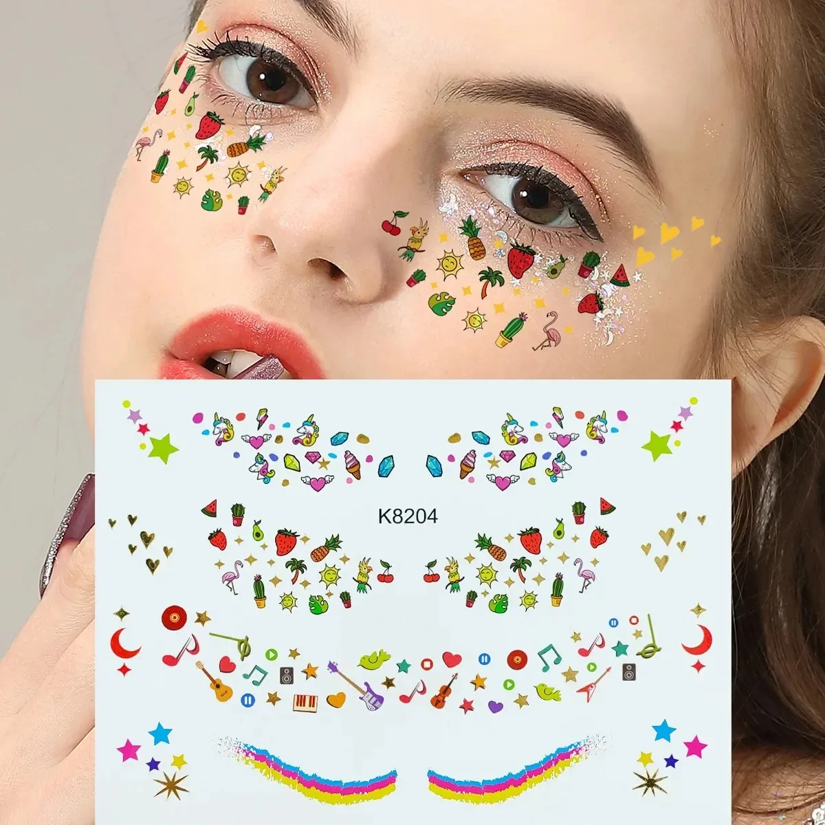 

Children Face DIY Temporary Tattoo Colorful Freckles Stickers Tattoo Kindergarten Cartoon Cute Stage Makeup Face Tattoo