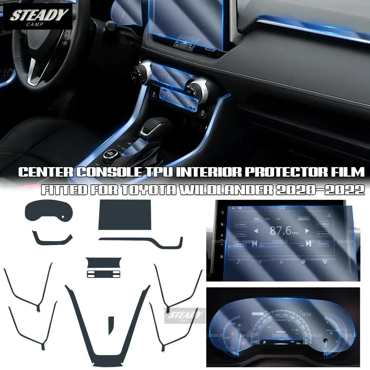 

For Toyota Wildlander 2020 2021 2022 Car Interior Center Console Transparent TPU Protective Film Anti-scratch Repair Accessories