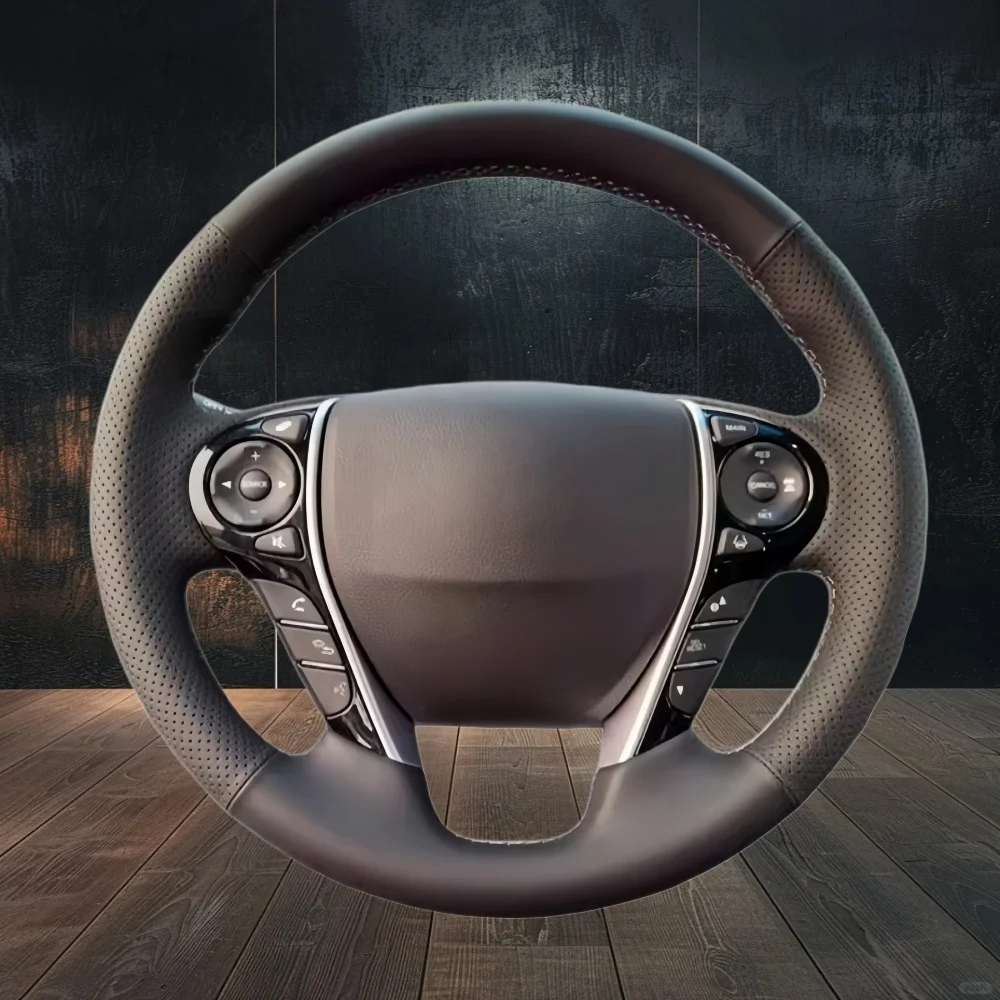 

Чехол на руль из искусственной кожи ручной работы, износостойкий, нескользящий, для Honda Accord 9, Crosstour 2013-2017, 2013-2015