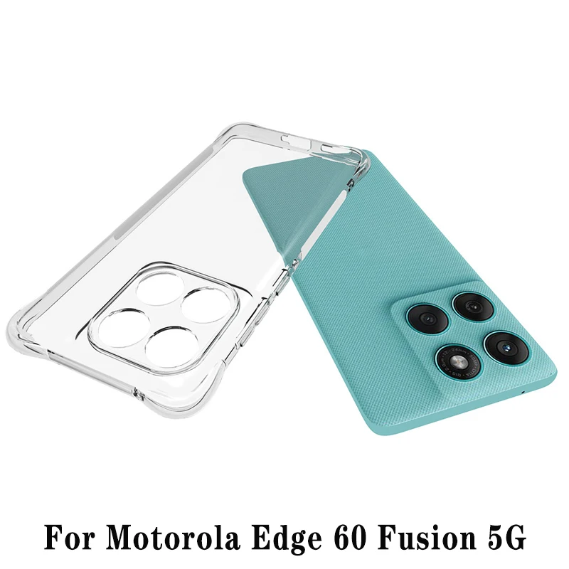 Shockproof Case for Motorola Edge 60 Fusion Airbag Silicone Cover Air Cushion Soft Back Cover Case for Moto Edge 60 Fusion 5G