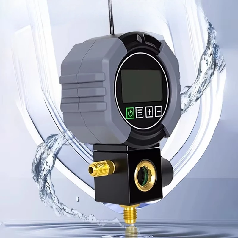 0-6000kPa Digital Manifold Gauge, Refrigeration Pressure Tester, Electronic Air Conditioner Refrigerant Fluoride Detector