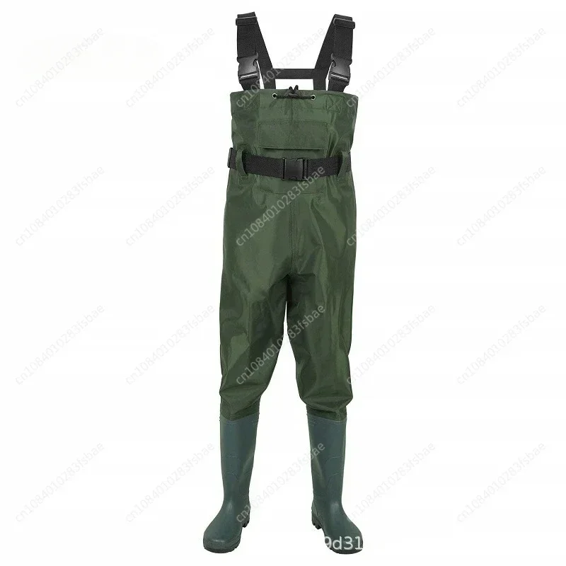 Adult Jumpsuit Fishing Pants Waterproof Wading Pants Luya Fishing Pants Lightweight Breathable Thickened Wear-resistant Wate