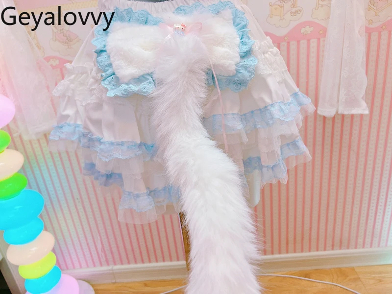 Minigonne tutù sottili a vita alta estive dal design originale fatto a mano Spice Girl Pure Desire Wind Sweet Cake in pizzo