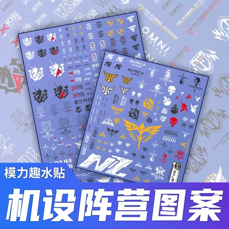 Moliqu High-Definition Waterslide Decals for Machine Camp Pattern 2 Chinese Numbers Logo DIY Accessories