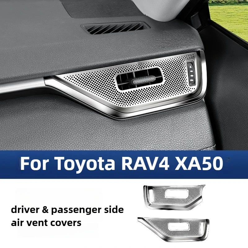 

Center Console Side Air Vent Dust Cover For Toyota RAV4 XA50 Accessories 2026/2025 Stainless Steel Anti-Clog Durable 2020-2024