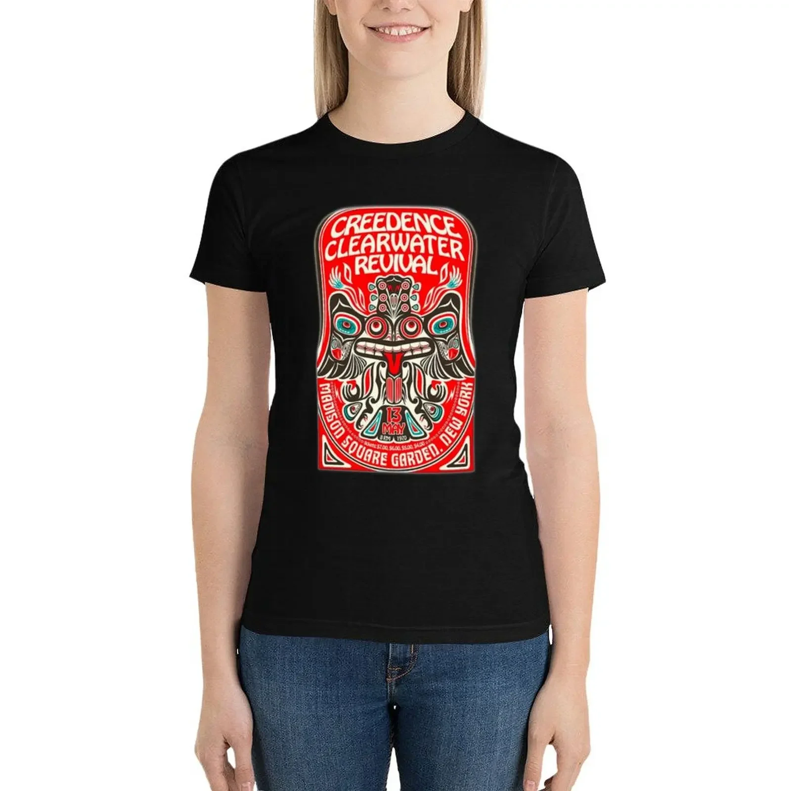 Creedence Clearwater Revival 1970 T-Shirt plus size tops tops graphics Women clothing