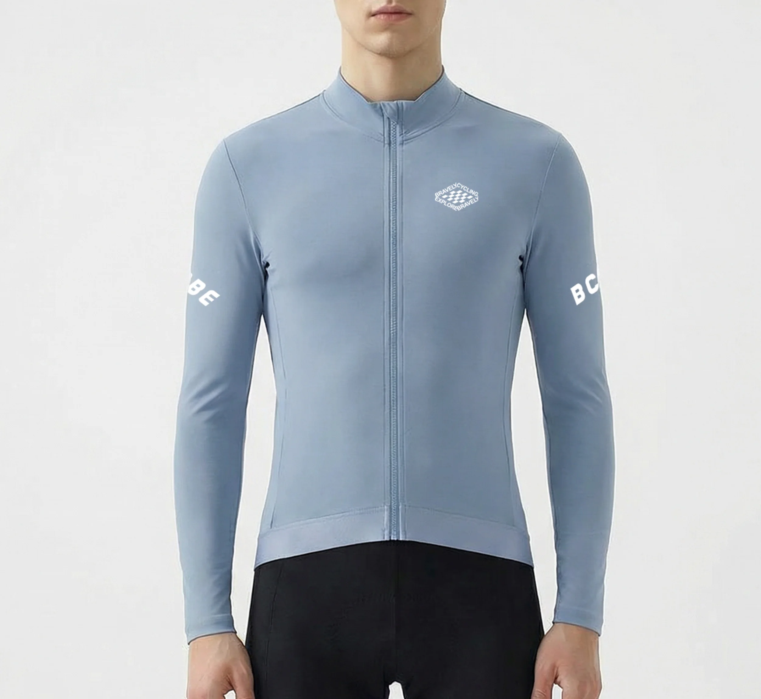 BCBE-ING Herren-Radtrikot für Winter und Herbst, Langarm, Thermofleece-Futter, Warmes Fahrradtrikot für Rennrad und Mountainbike – Detail 3