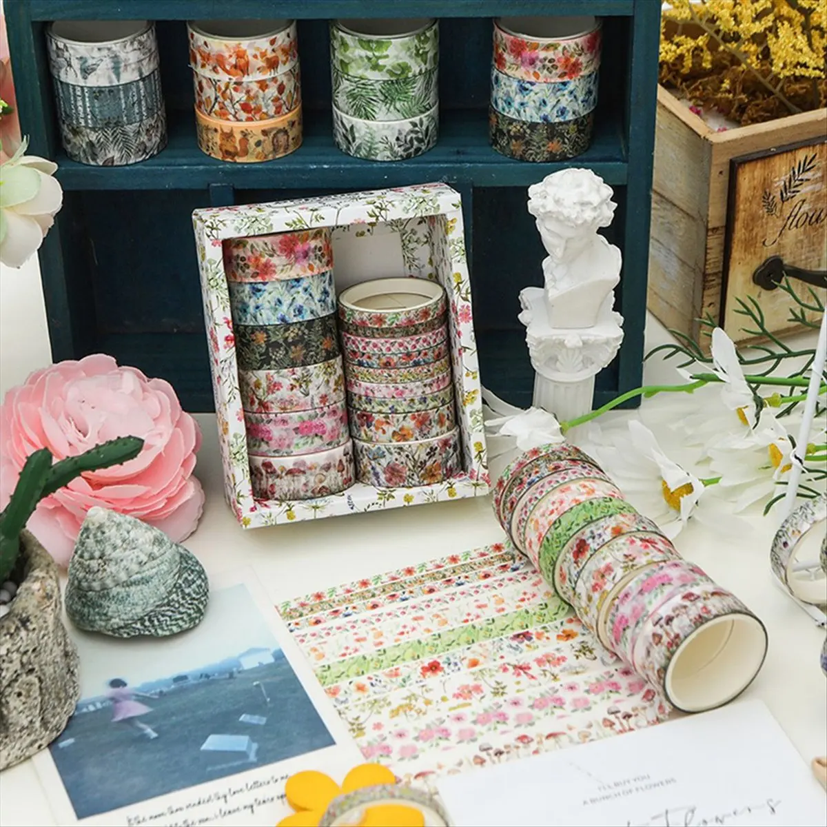 A95G 18Pcs Washi Tape Scrapbooking Supplies Washitape Diary Decoration Cinta Adhesiva Washi Tapes Summer