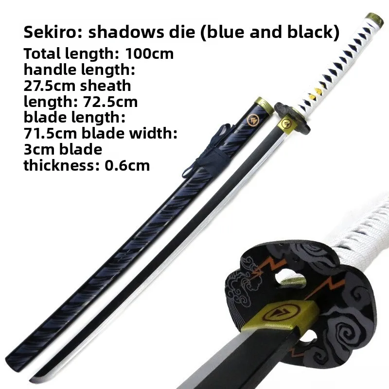 Espada samurái fantasma de Tsushima, modelo de bambú, cuchillos de juego, accesorios periféricos con funda, regalos coleccionables para novio, 100cm/33,37 pulgadas