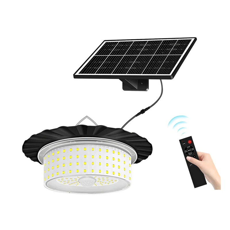 M11K244-LED Solar Pendant Light With Moving Sensor, Solar Shed Light, Light Outdoor Solar Powered Motion Sensor Shed Light